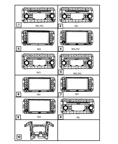 Radio, Antenna, Speakers, DVD, and Video systems for 2010 Jeep Commander #0