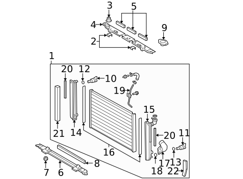 Radiator & Components for 2007 Lexus RX350 #0