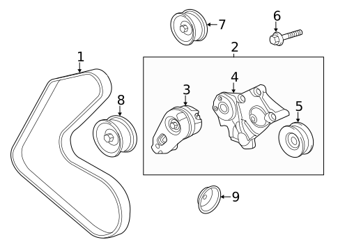 Accessory Drive Belt System Components for 2020 Jaguar F-Type #3