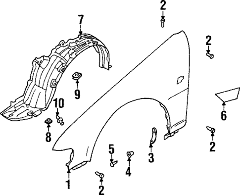 Fender & Components for 1996 INFINITI I30 #0