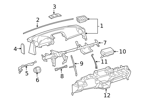 Instrument Panel for 2008 Toyota RAV4 #0