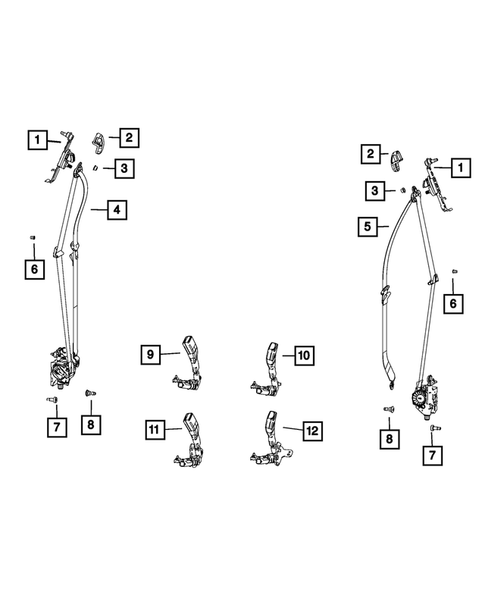 Seat Belts for 2016 Chrysler Town & Country #0