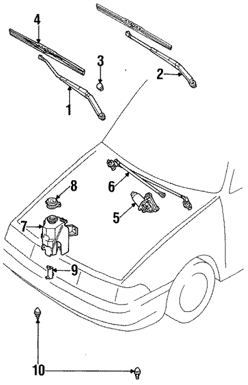 Wiper & Washer Components for 1991 Ford Escort #0