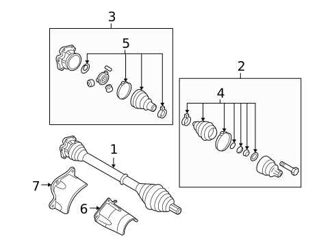 Drive Axles for 2007 Audi A4 Quattro #1