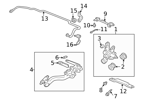Rear Suspension for 2003 Acura RSX #1