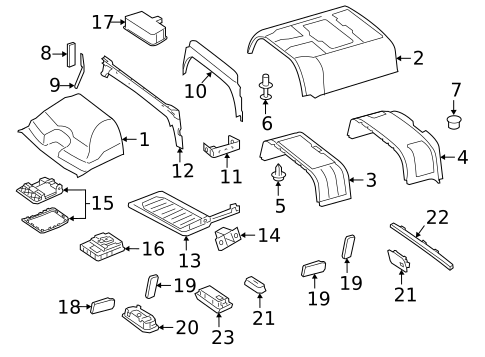 Interior Trim - Roof for 2021 Mercedes-Benz Sprinter 1500 #1