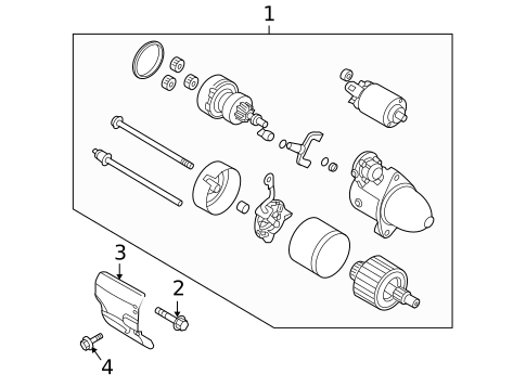 Starter for 2012 Hyundai Veracruz #1
