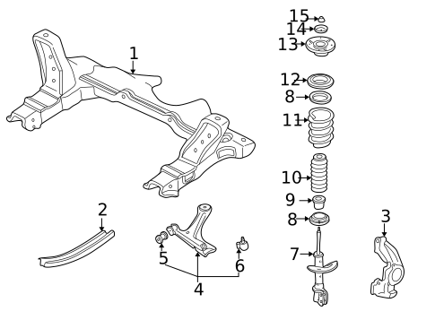 Suspension Components for 1996 Chevrolet Cavalier #0