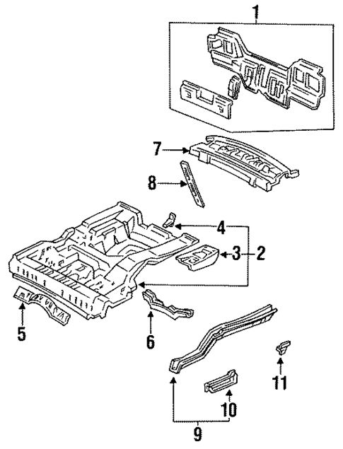 Rear Body for 1995 Acura Legend #0