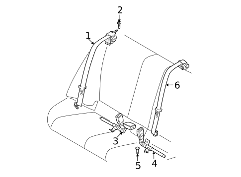 Rear Seat Belts for 2007 BMW 328i #4