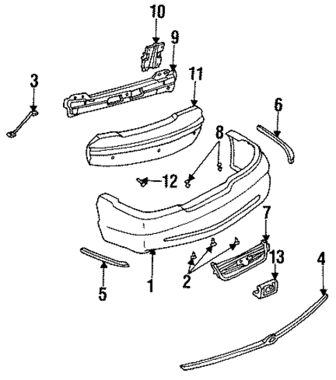 Bumper & Components - Front for 1995 Chevrolet Lumina APV #0