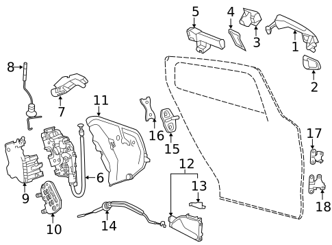 Lock & Hardware for 2019 INFINITI QX30 #1
