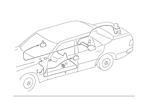 Central Locking System for 1988 Mercedes-Benz 300E #1