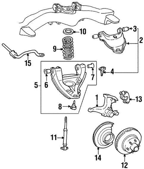 Front Brakes for 1997 GMC Yukon #2
