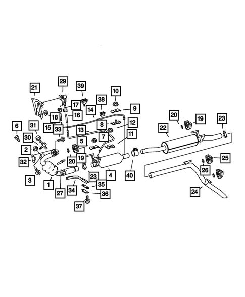 Exhaust System for 2008 Dodge Sprinter 3500 #1