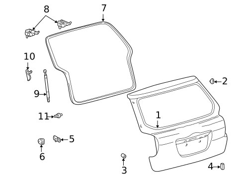 Liftgate for 2006 Toyota Matrix #2