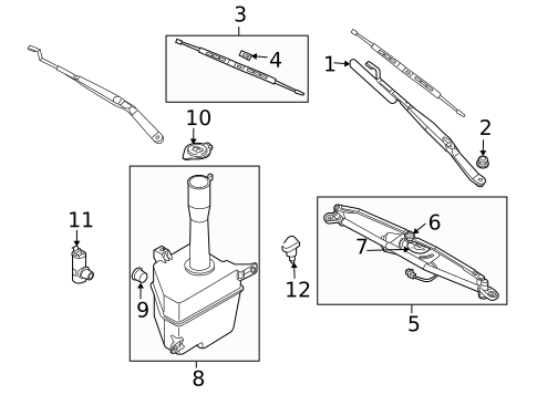 Wiper & Washer Components for 2005 Kia Optima #0