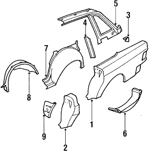 Quarter Panel for 1985 Volvo 244 #0