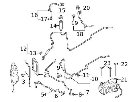 Condenser, Compressor & Lines for 2015 Porsche Cayman #0