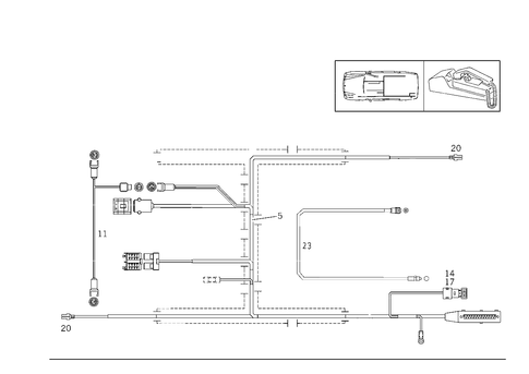 Cable Harness Automobile Telephone for 1999 Mercedes-Benz E430 #3