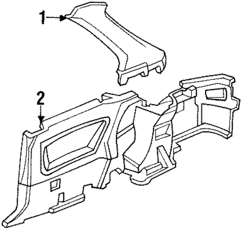 Interior Trim - Quarter Panels for 1992 Acura Integra #0