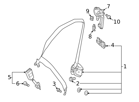 Seat Belt for 2021 Mercedes-Benz C63 AMG #2