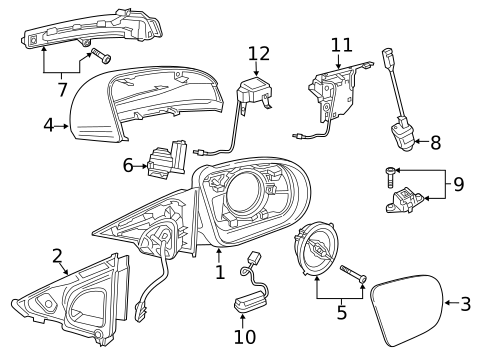 Outside Mirrors for 2022 Mercedes-Benz C43 AMG #1