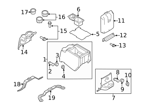 Front Console for 2009 Ford F-250 Super Duty #0