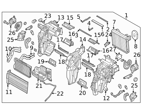 Evaporator & Heater Components for 2023 Kia Niro EV #0