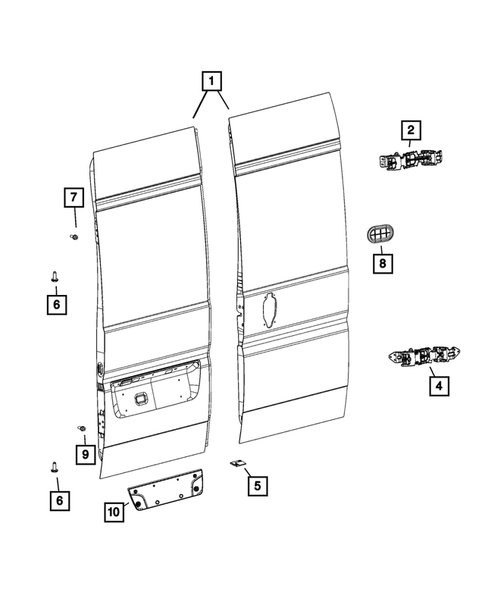 Rear Door for 2017 Ram ProMaster 1500 #0