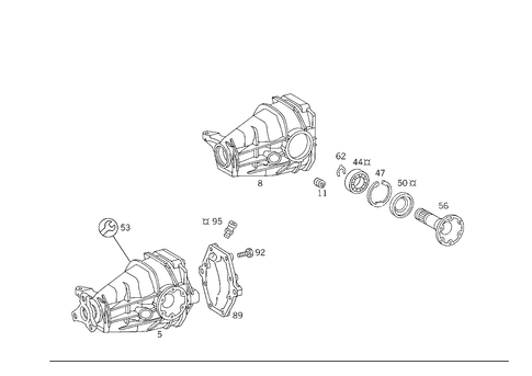 Rear Axle Housing with Differential for 2000 Mercedes-Benz CLK430 #1
