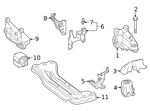 Engine & Trans Mounting for 2021 Mercedes-Benz E 350 #1