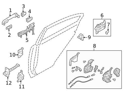 Lock Hardware for 2008 Subaru Impreza #2
