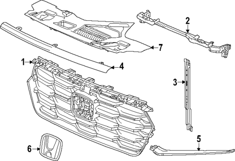 Grille & Components for 2024 Honda Pilot #0