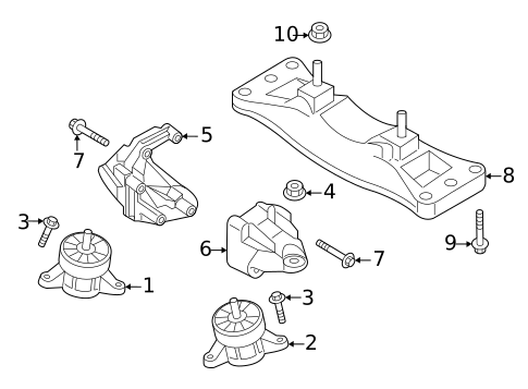 Engine & Trans Mounting for 2019 Genesis G70 #3