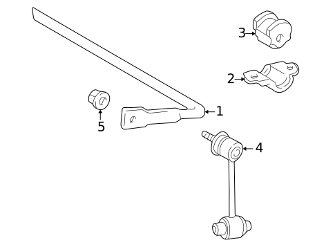 Stabilizer Bar & Components for 2004 Mitsubishi Montero #0