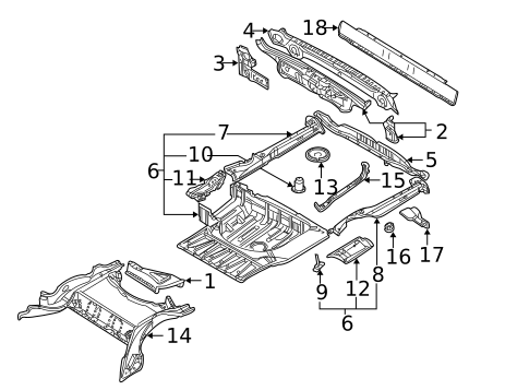 Rear Body for 1999 BMW 528i #1