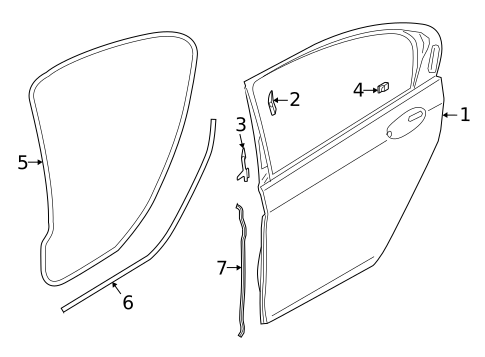 Door & Components for 2024 BMW 330i #21