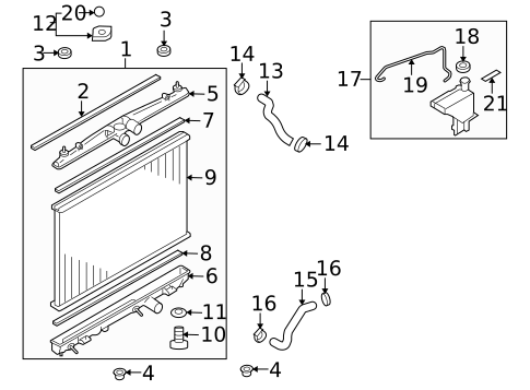 Radiator & Components for 2012 Nissan Cube #0