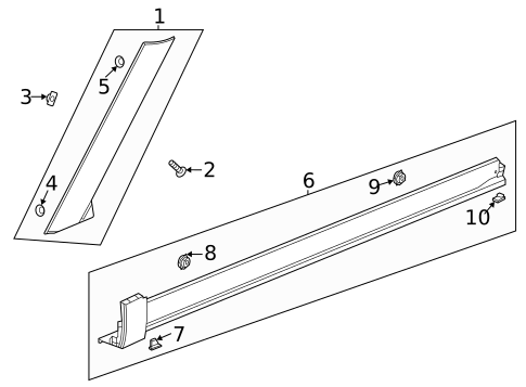Exterior Trim - Pillars for 2021 Chevrolet Trailblazer #0