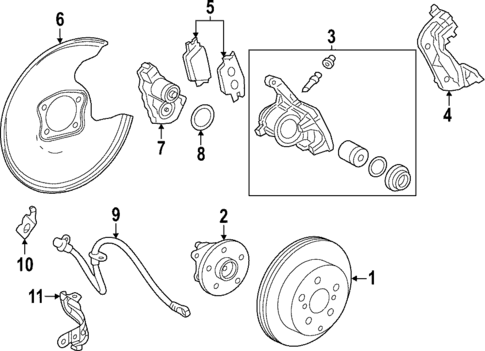 Rear Brakes for 2024 Lexus NX350h #1