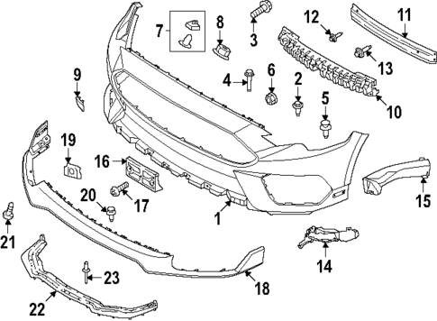Bumper & Components - Front for 2023 Ford Mustang #1