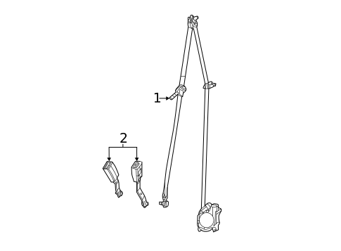 Front Seat Belts for 2019 Fiat 500 #0
