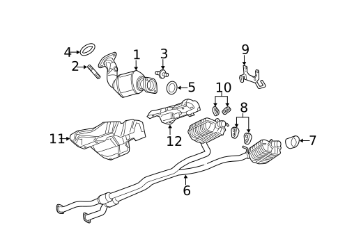 Exhaust Components for 2012 Cadillac CTS #2
