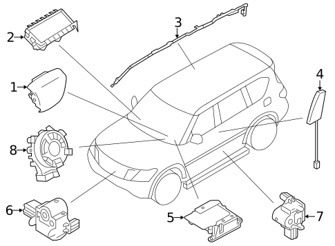 Air Bag Components for 2012 INFINITI QX56 #0