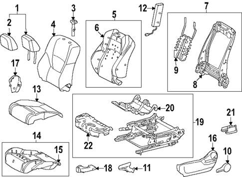 Driver Seat Components for 2024 Toyota Tacoma #1