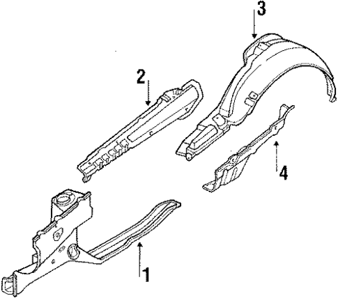 Structural Components & Rails for 1988 Subaru Justy #0