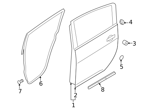 Door & Components for 2015 Nissan LEAF #1