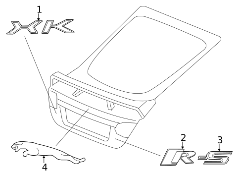 Exterior Trim - Lift Gate for 2014 Jaguar XKR #0