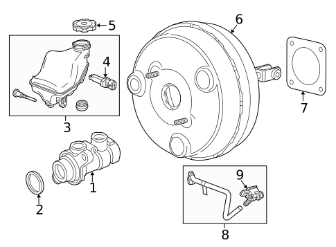 Master Cylinder - Components On Dash Panel for 2019 Chevrolet Colorado #1